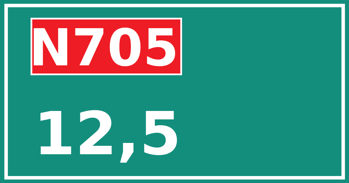 Hectometerbord N705 12,5