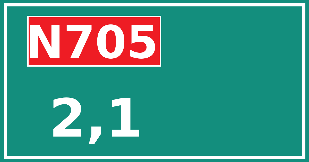 Hectometerbord N705 2,1