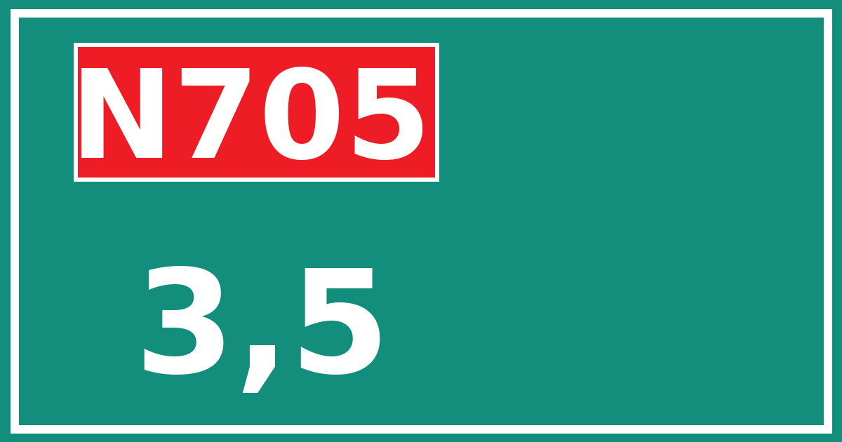 Hectometerbord N705 3,5
