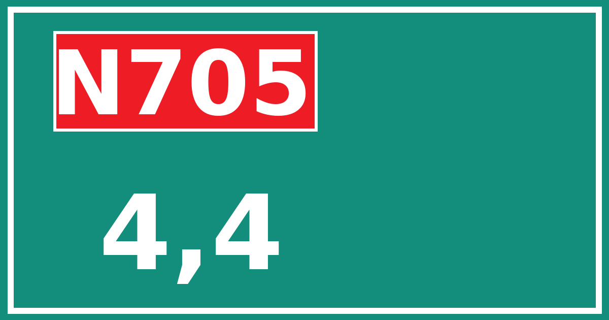 Hectometerbord N705 4,4