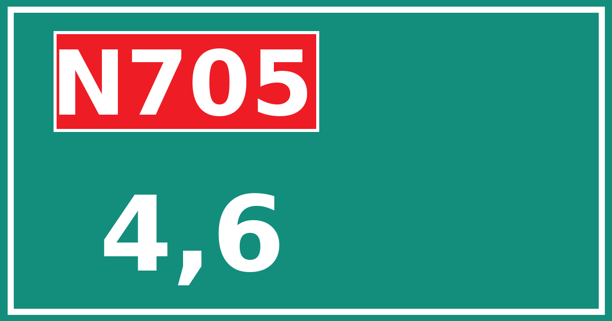 Hectometerbord N705 4,6