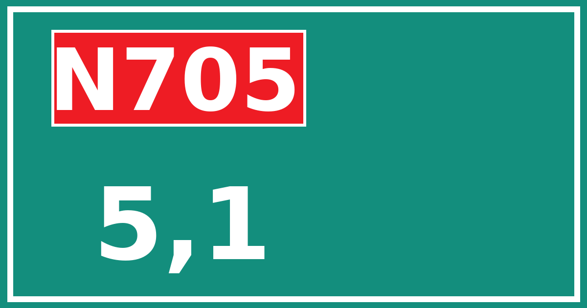 Hectometerbord N705 5,1