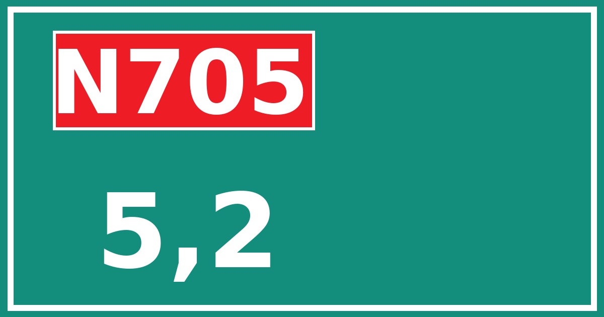 Hectometerbord N705 5,2