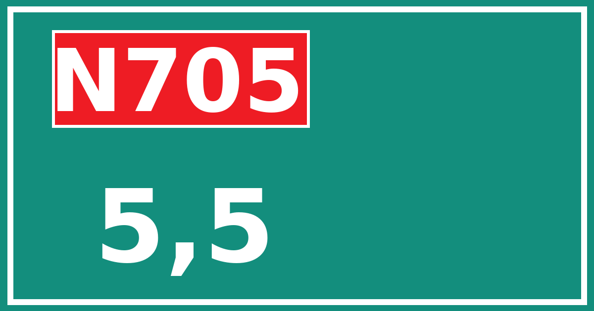 Hectometerbord N705 5,5