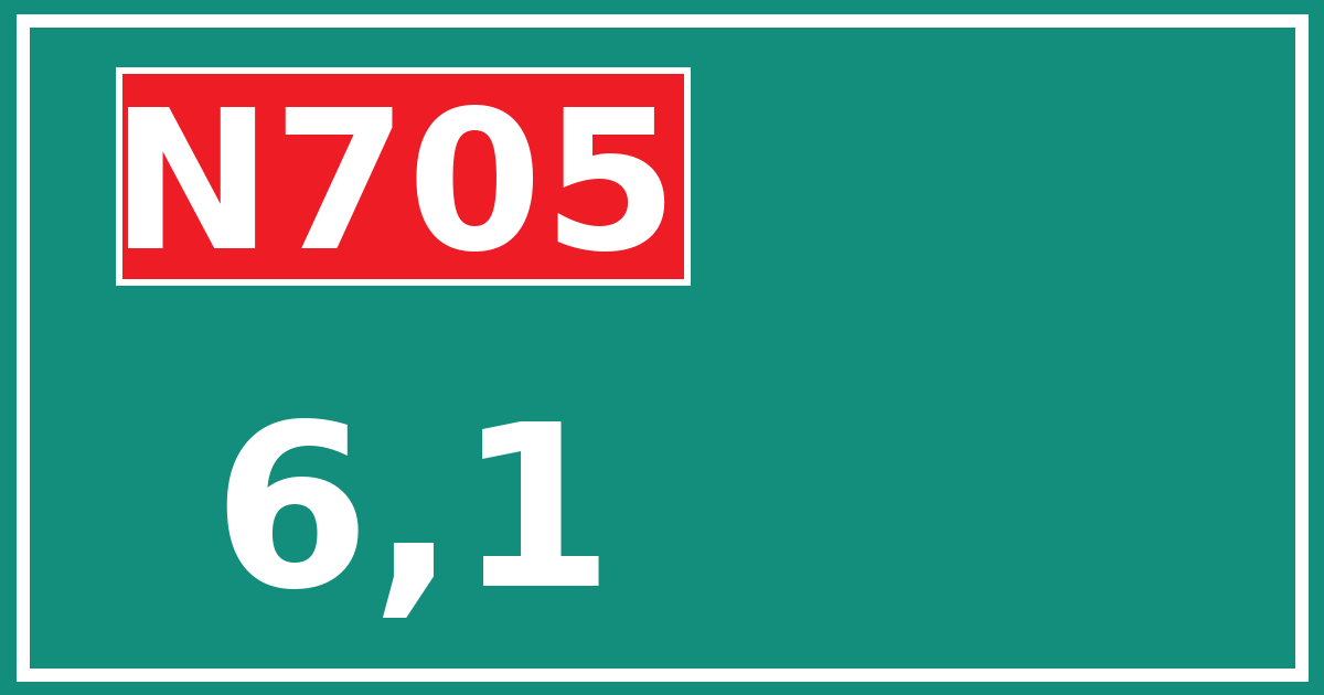 Hectometerbord N705 6,1