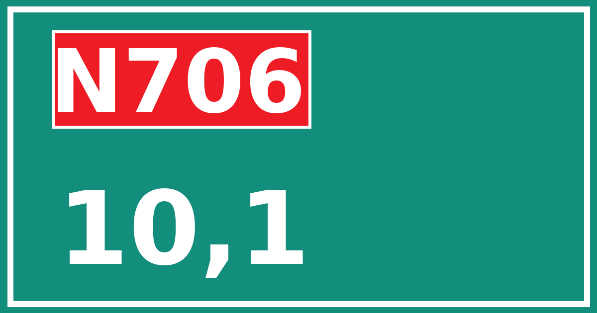 Hectometerbord N706 10,1