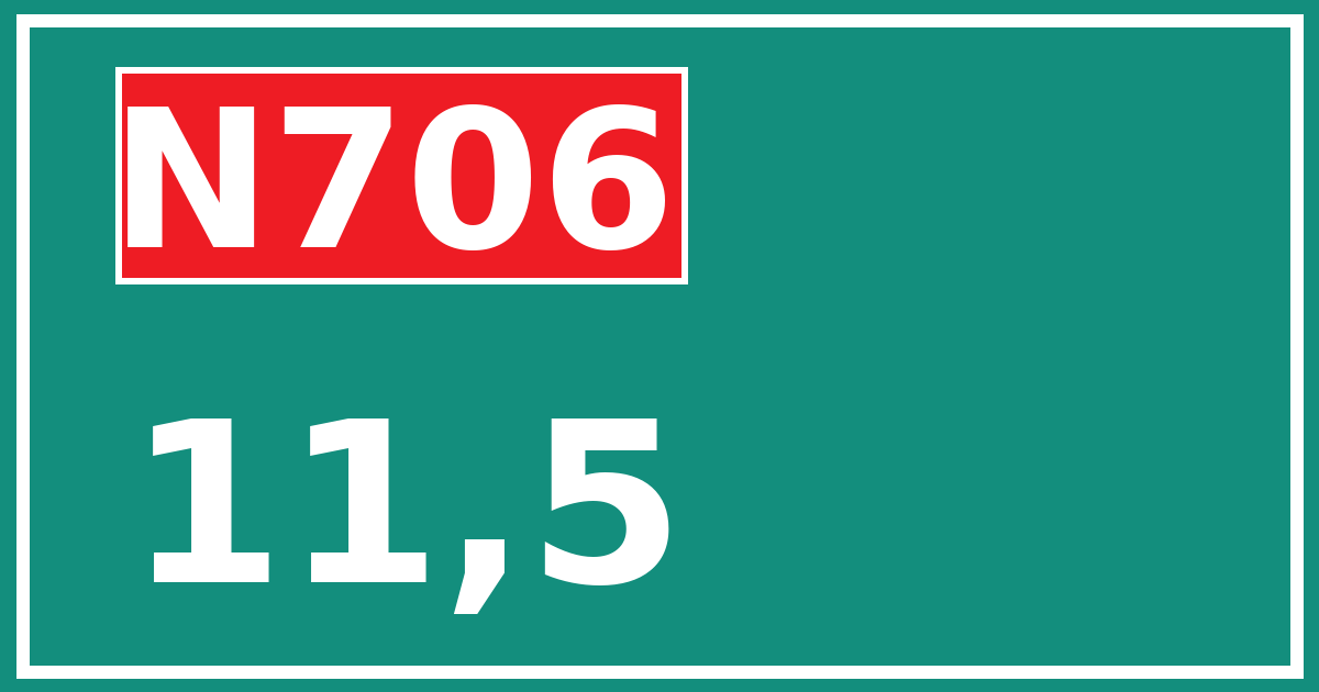 Hectometerbord N706 11,5