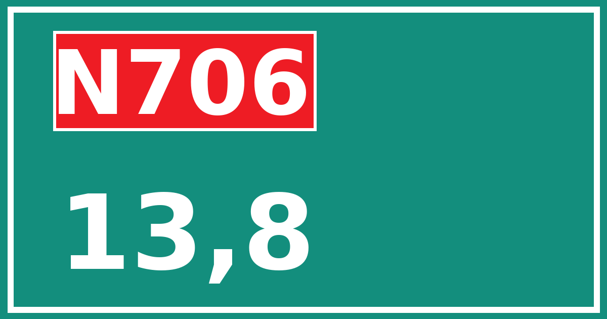 Hectometerbord N706 13,8