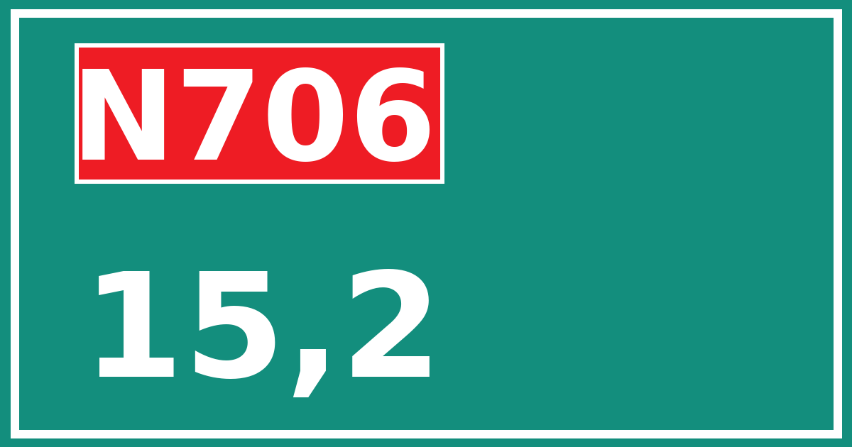 Hectometerbord N706 15,2