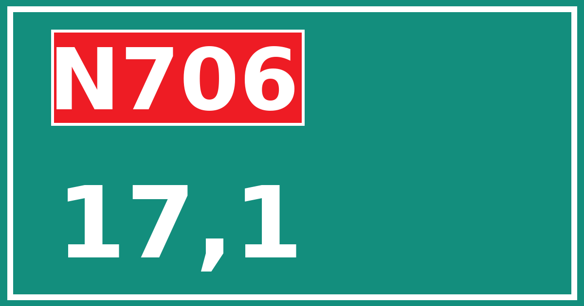 Hectometerbord N706 17,1