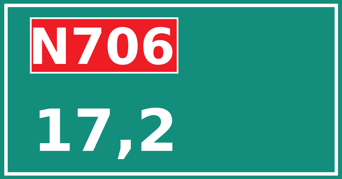 Hectometerbord N706 17,2