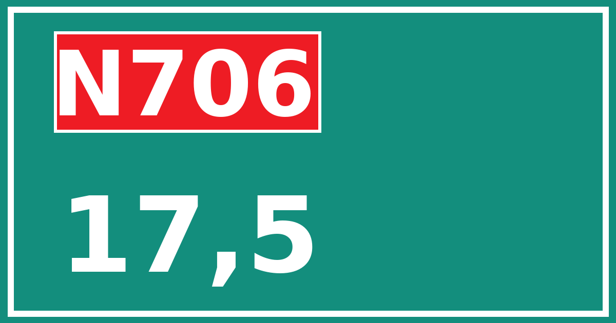 Hectometerbord N706 17,5