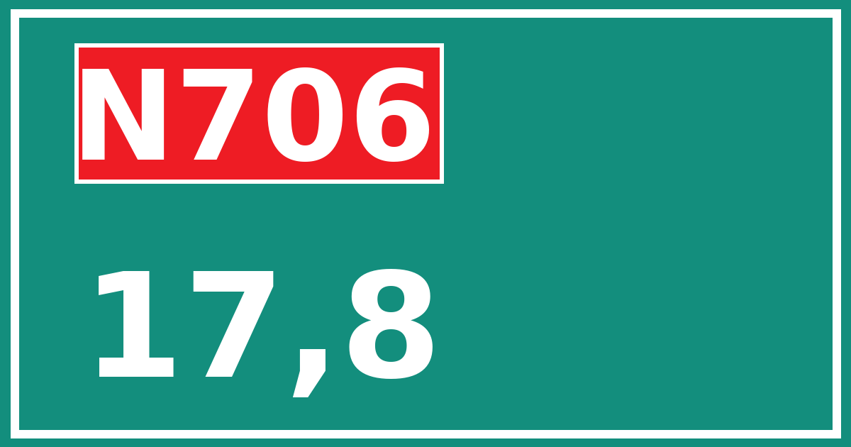 Hectometerbord N706 17,8