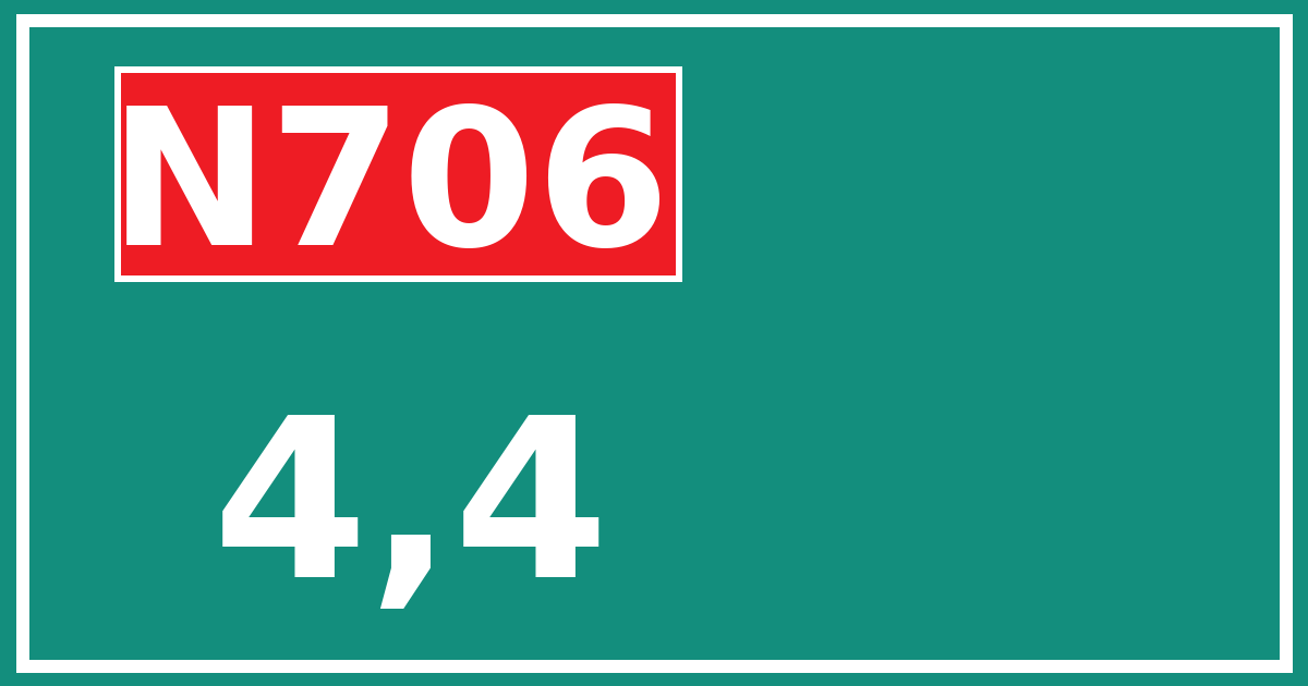 Hectometerbord N706 4,4