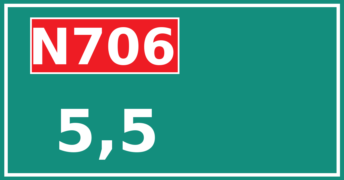 Hectometerbord N706 5,5