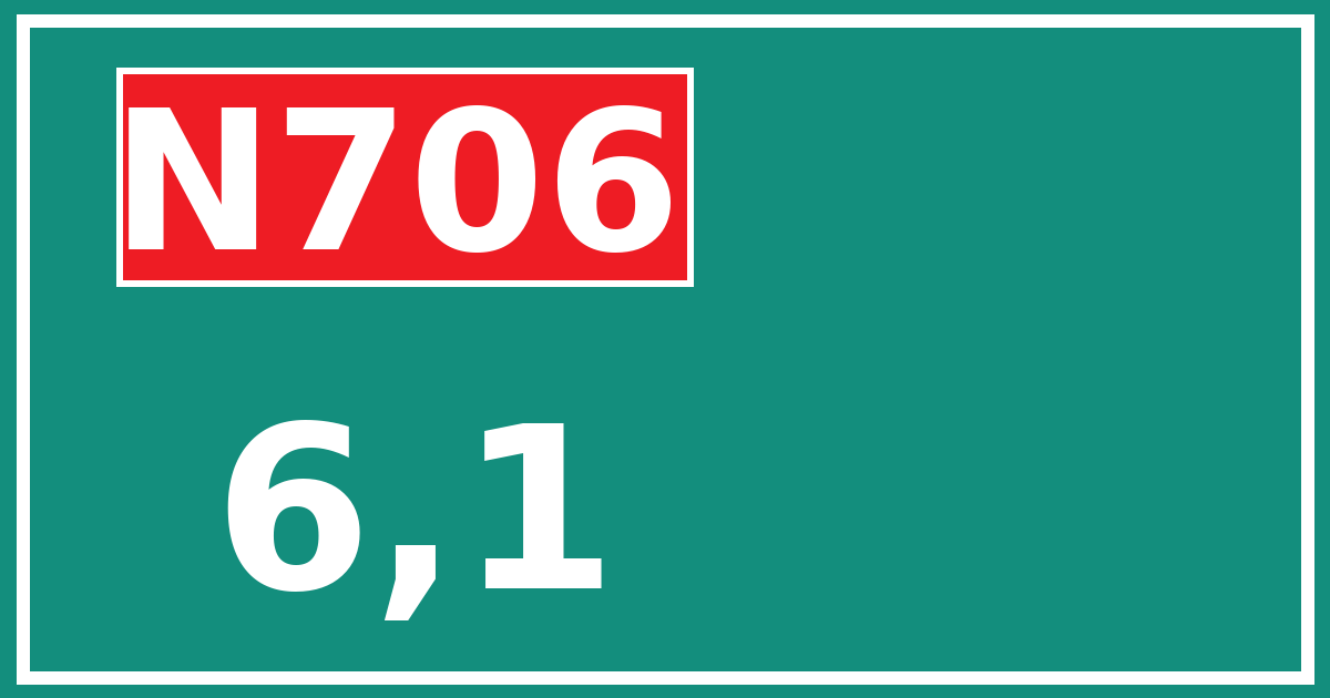 Hectometerbord N706 6,1