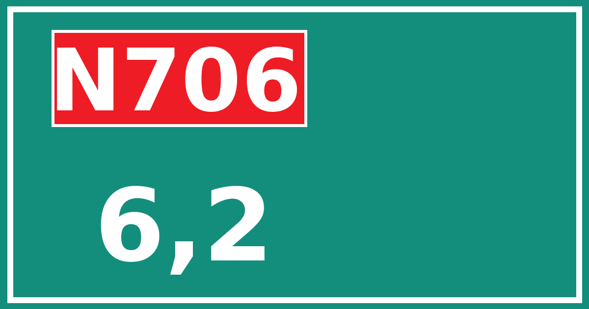 Hectometerbord N706 6,2