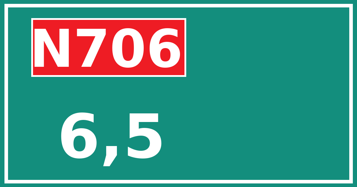 Hectometerbord N706 6,5