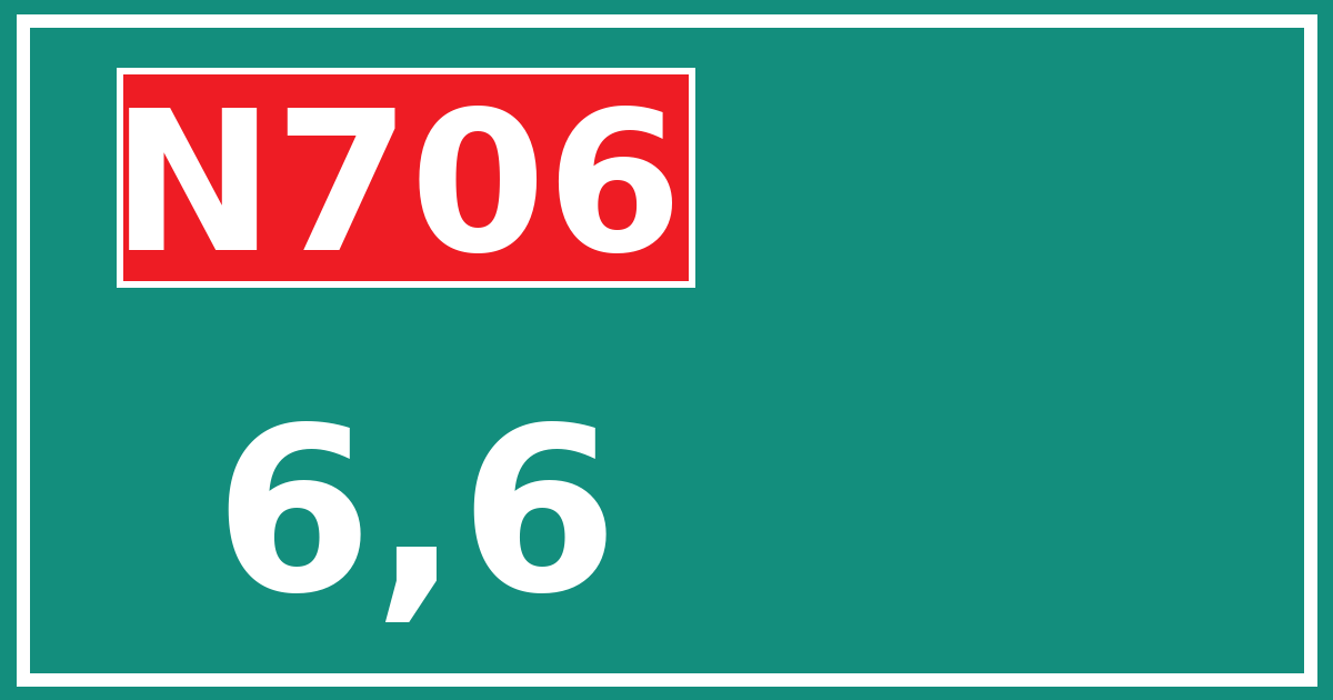 Hectometerbord N706 6,6