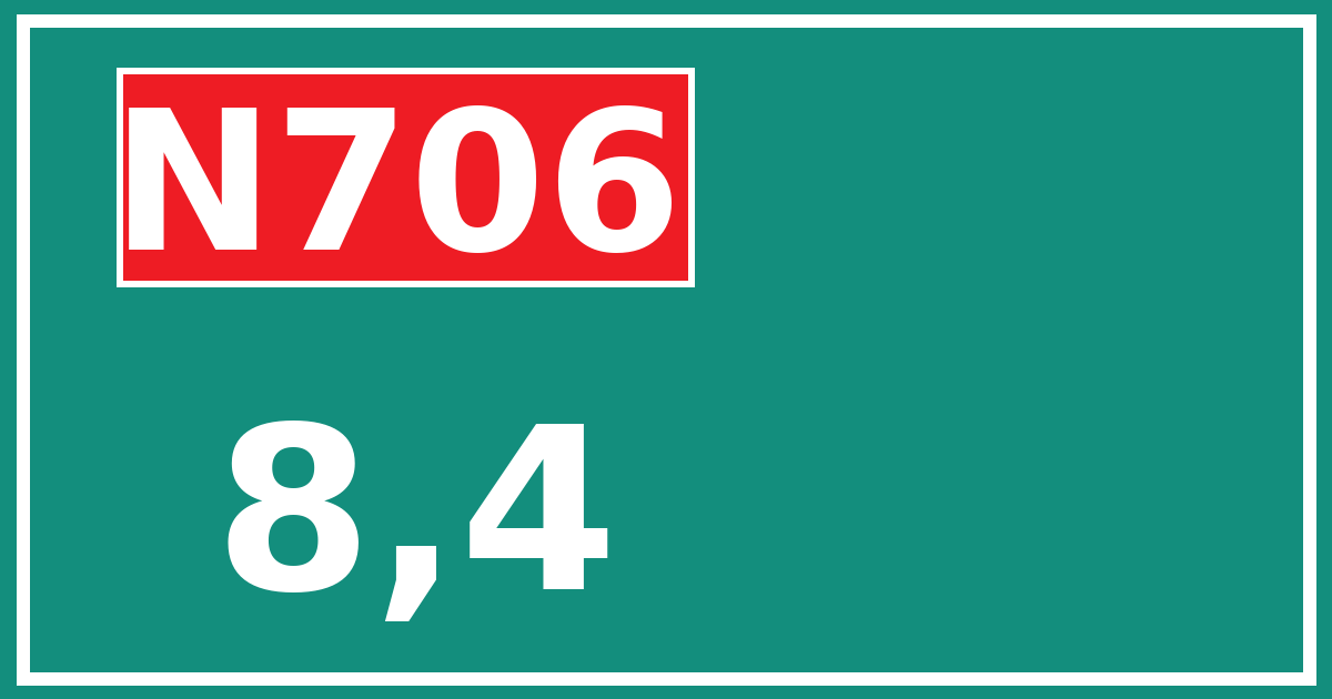 Hectometerbord N706 8,4