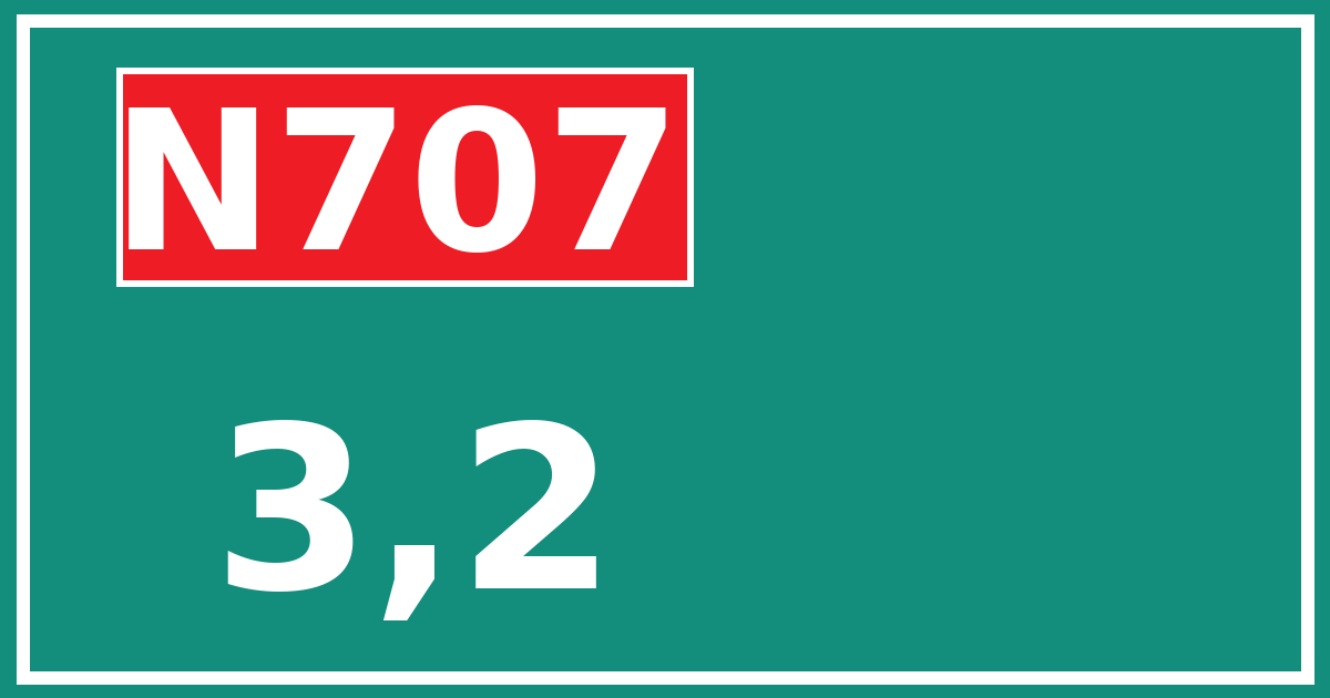 Hectometerbord N707 3,2