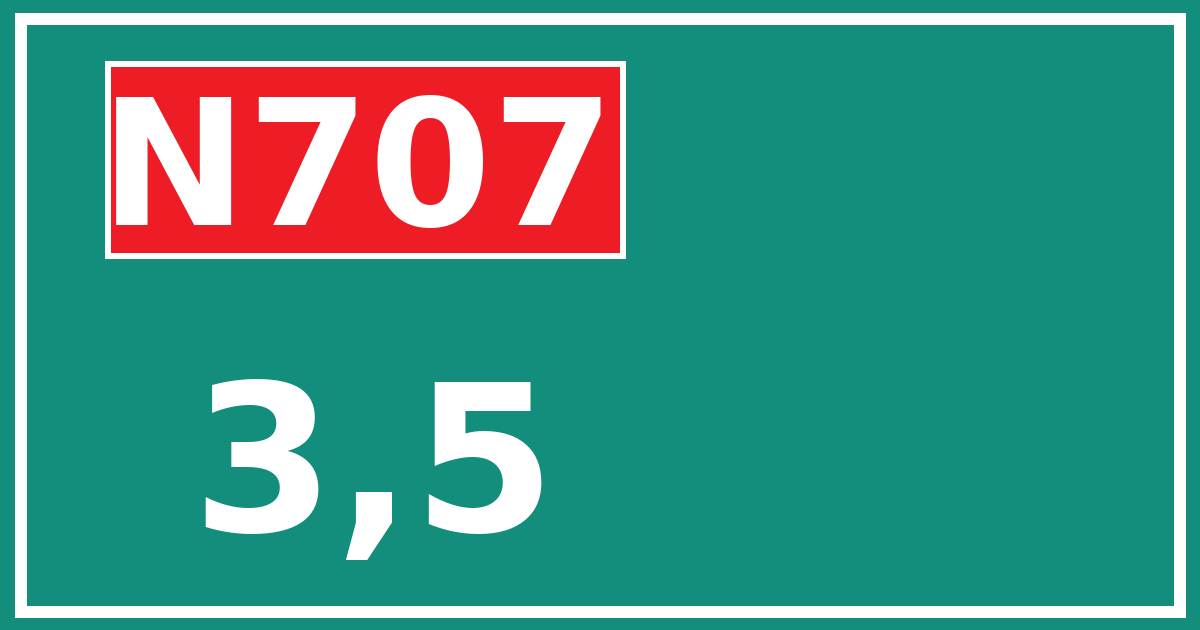 Hectometerbord N707 3,5