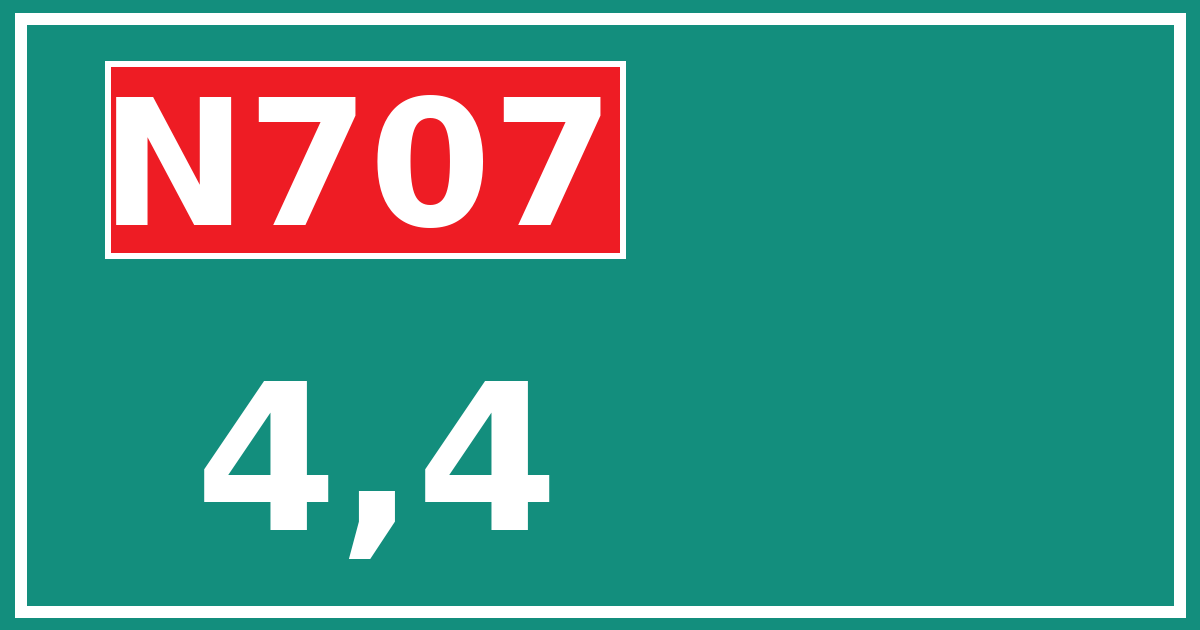Hectometerbord N707 4,4