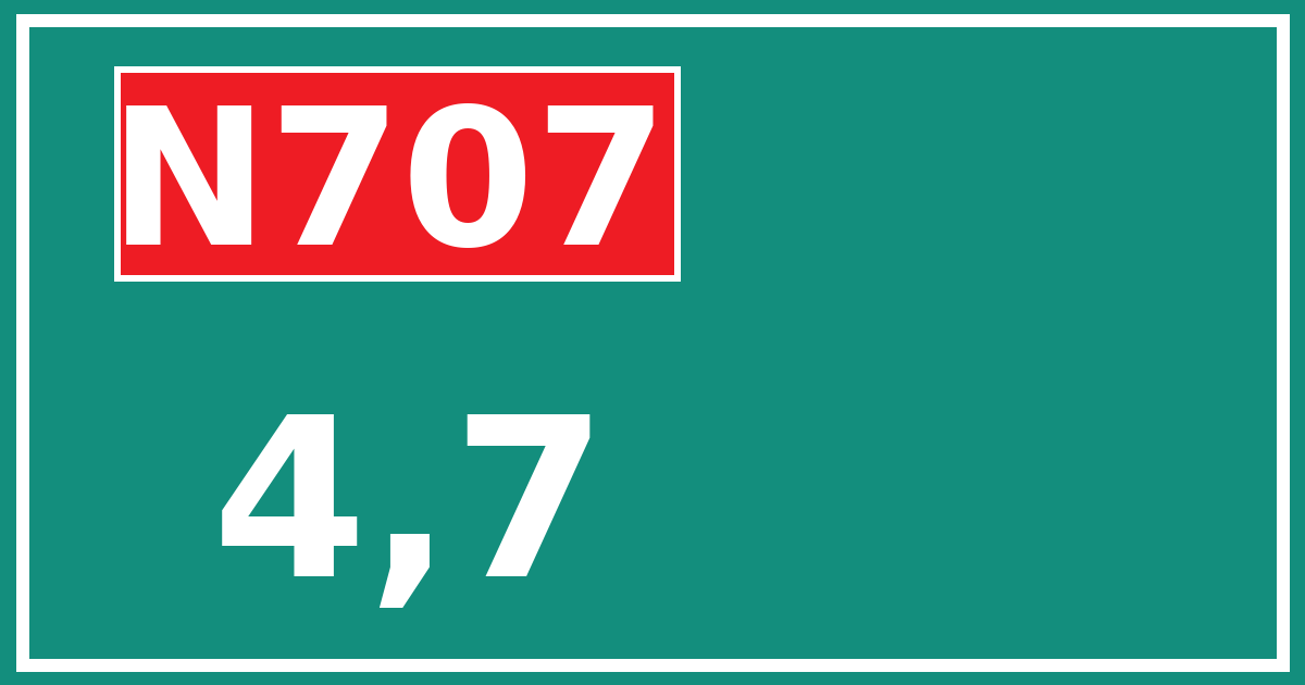 Hectometerbord N707 4,7