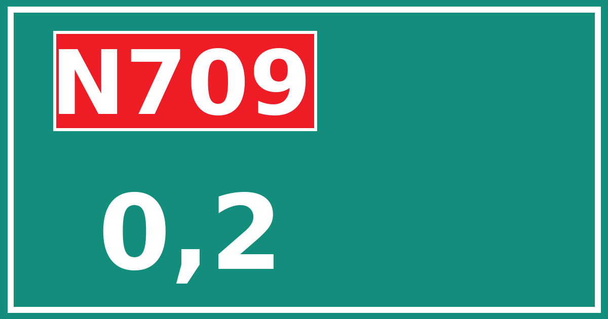 Hectometerbord N709 0,2