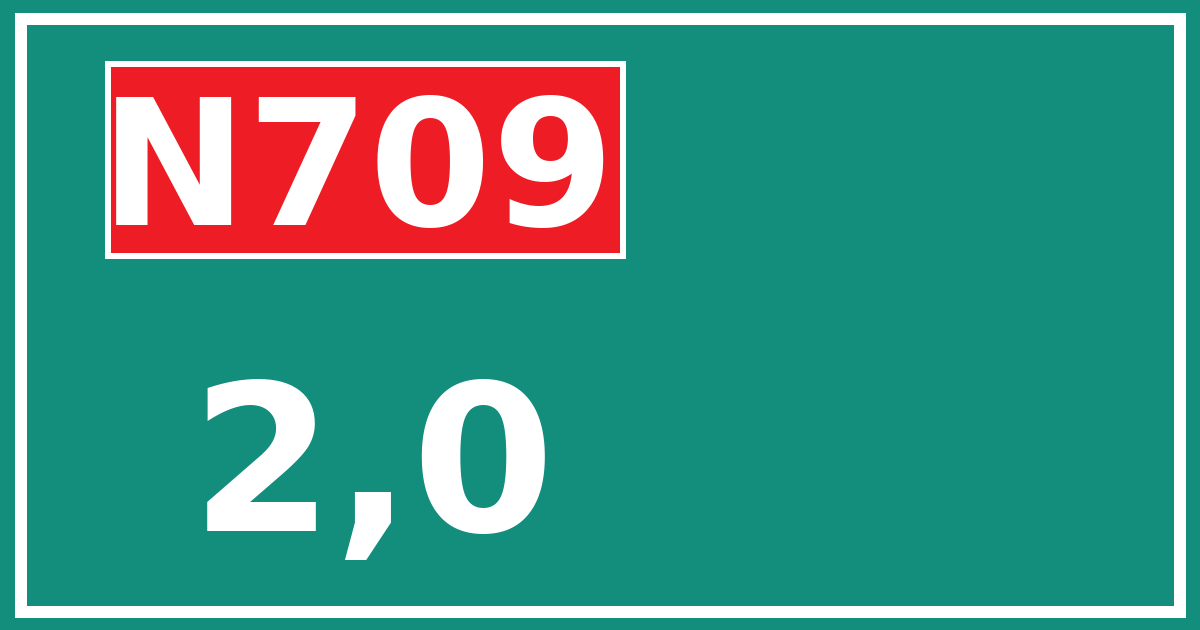 Hectometerbord N709 2,0