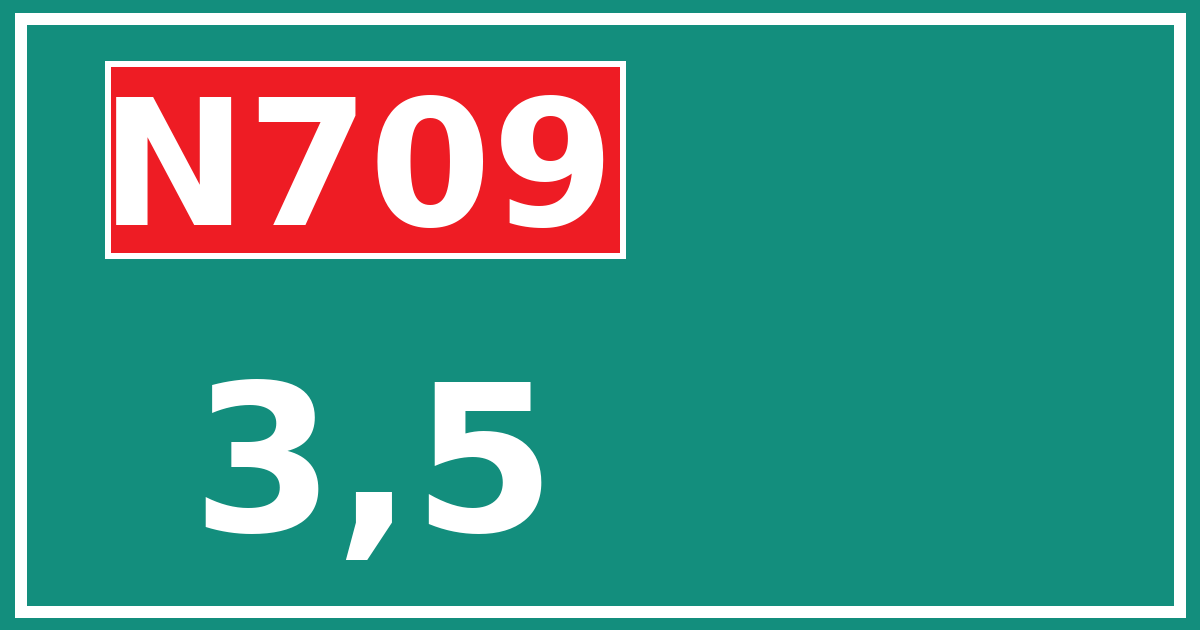 Hectometerbord N709 3,5