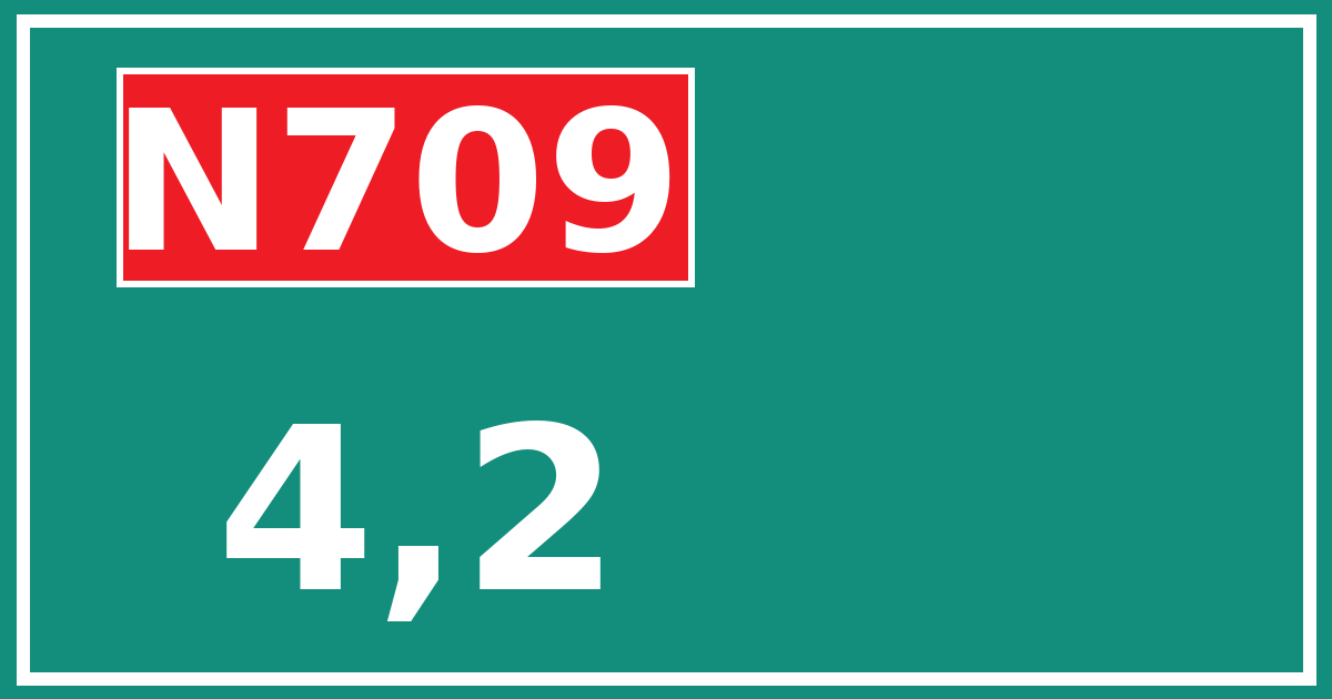 Hectometerbord N709 4,2