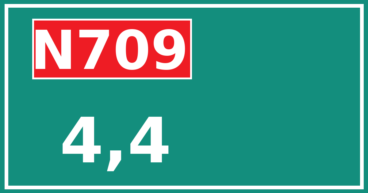 Hectometerbord N709 4,4