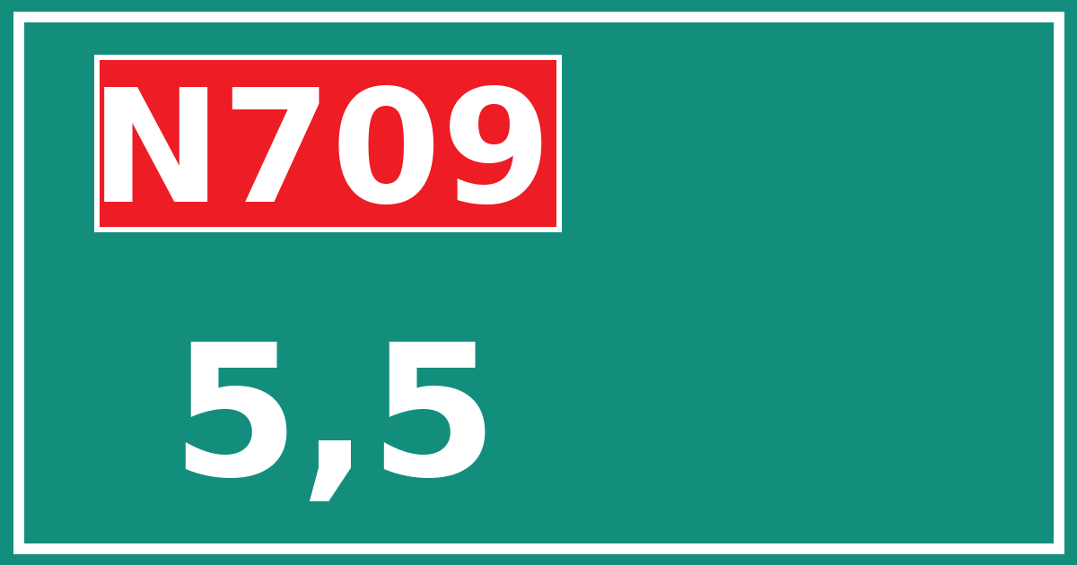 Hectometerbord N709 5,5