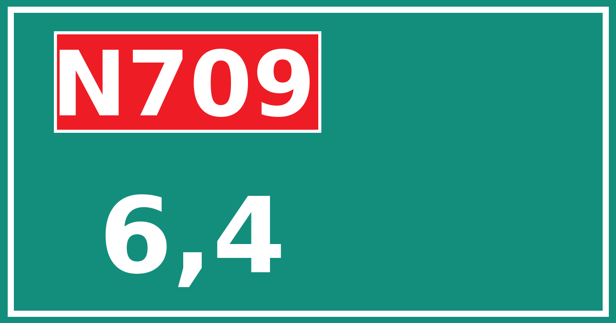 Hectometerbord N709 6,4