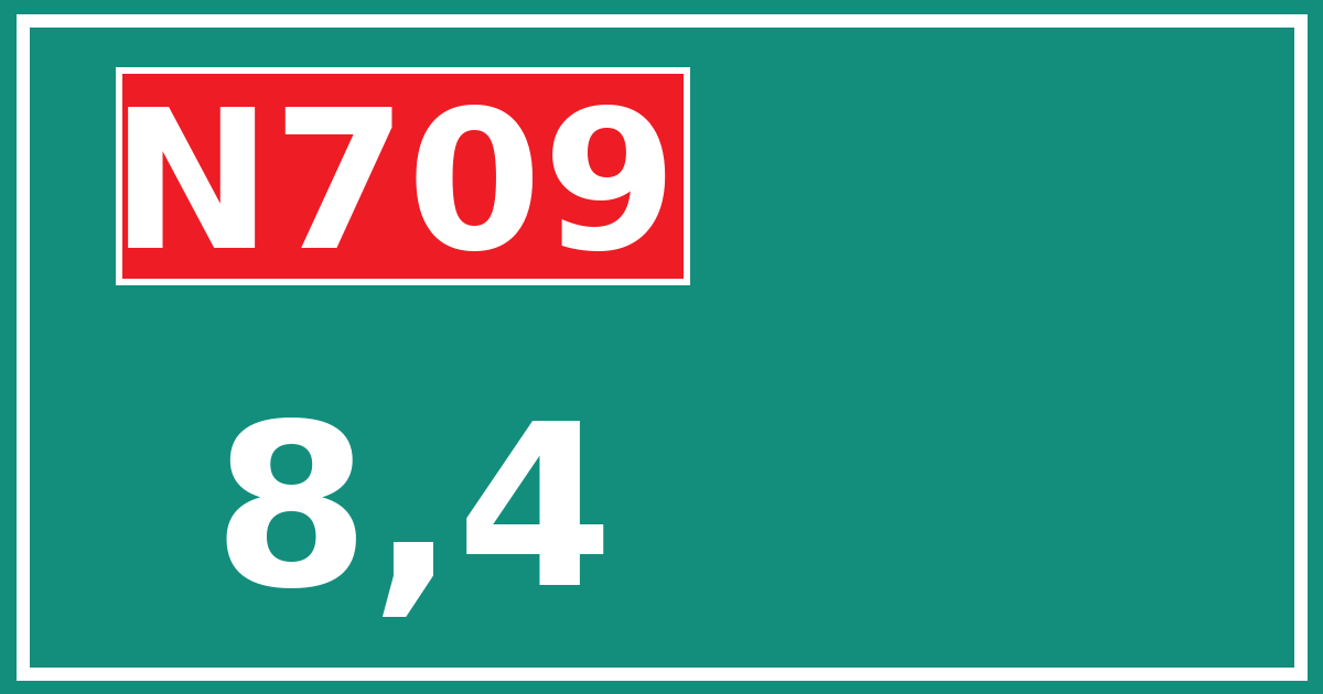 Hectometerbord N709 8,4