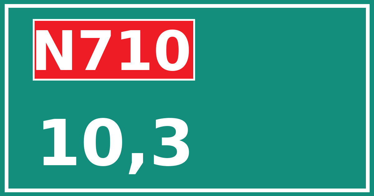 Hectometerbord N710 10,3
