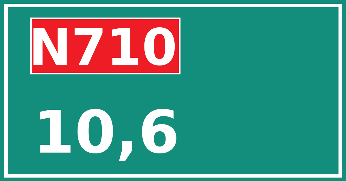 Hectometerbord N710 10,6