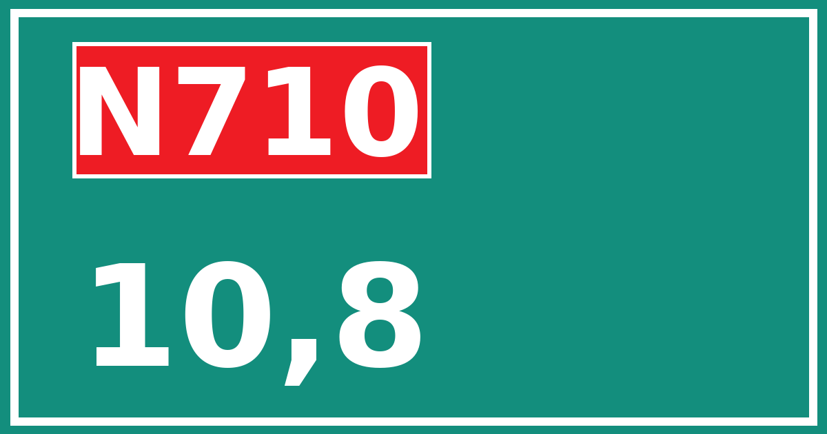 Hectometerbord N710 10,8
