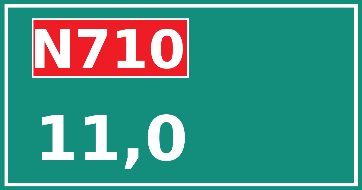 Hectometerbord N710 11,0