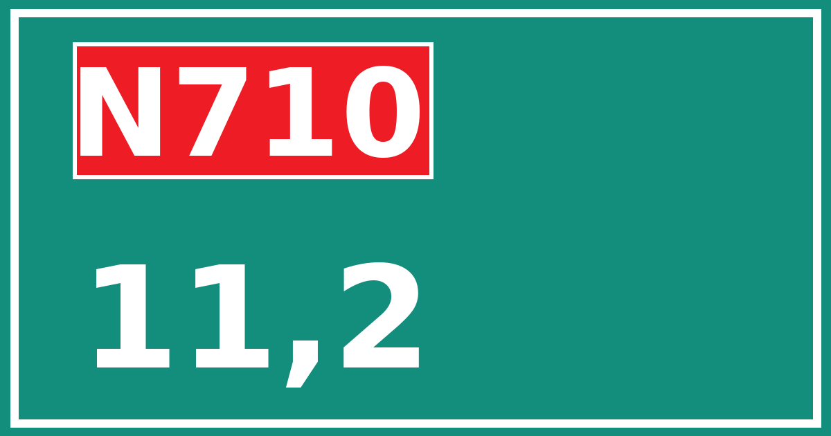 Hectometerbord N710 11,2
