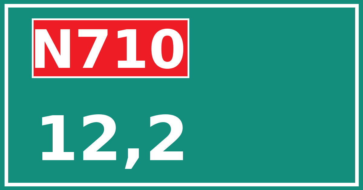 Hectometerbord N710 12,2