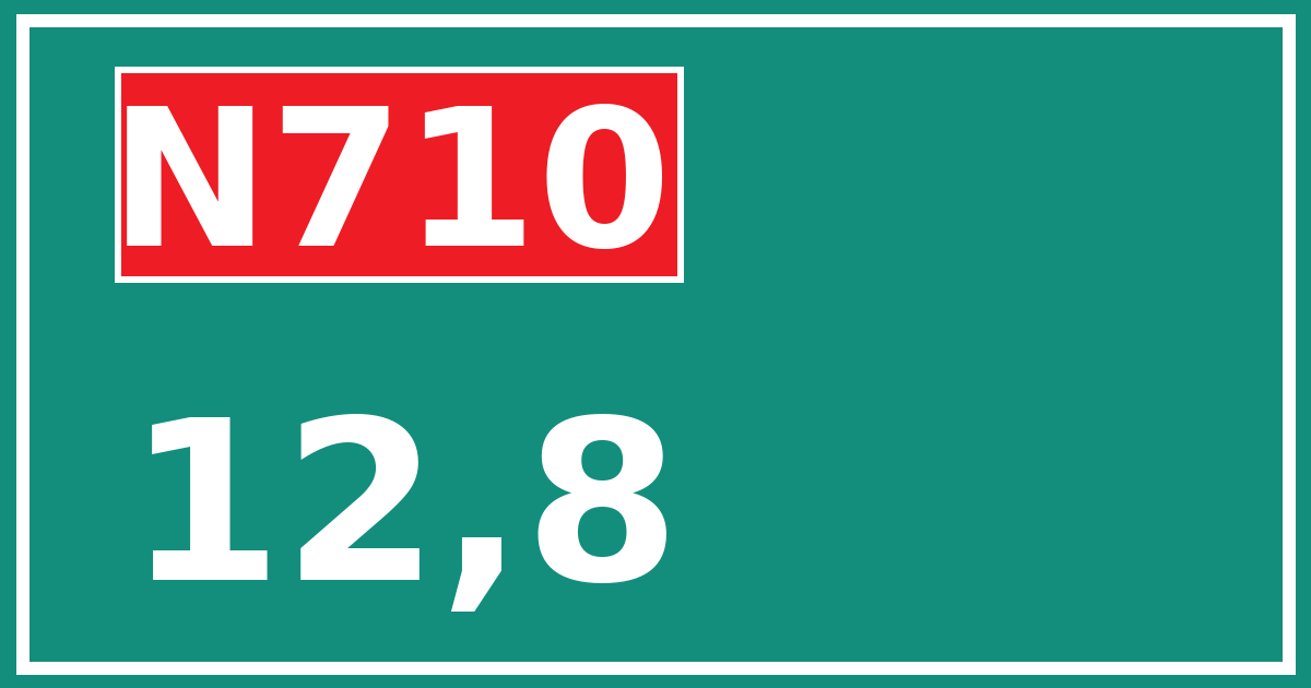 Hectometerbord N710 12,8