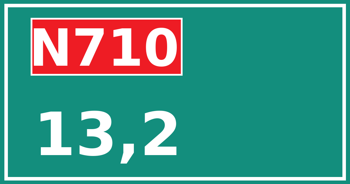 Hectometerbord N710 13,2
