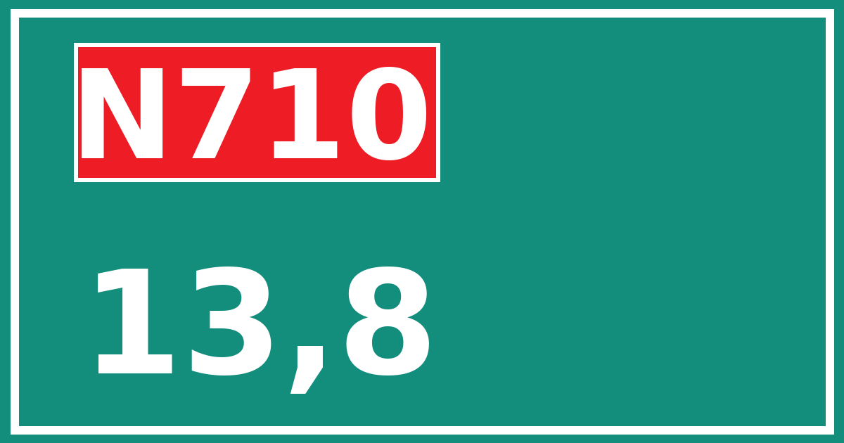 Hectometerbord N710 13,8