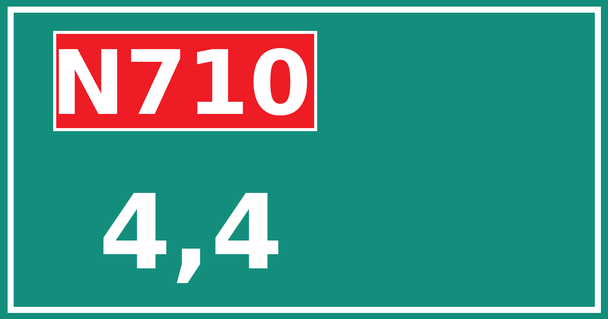 Hectometerbord N710 4,4