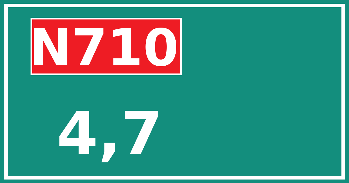 Hectometerbord N710 4,7