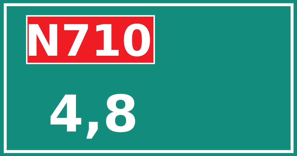 Hectometerbord N710 4,8