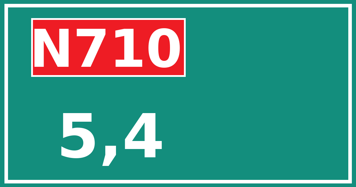 Hectometerbord N710 5,4