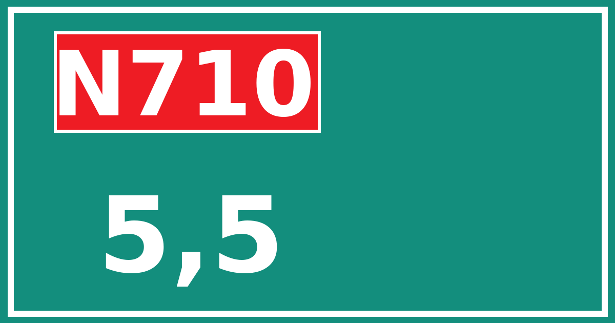 Hectometerbord N710 5,5